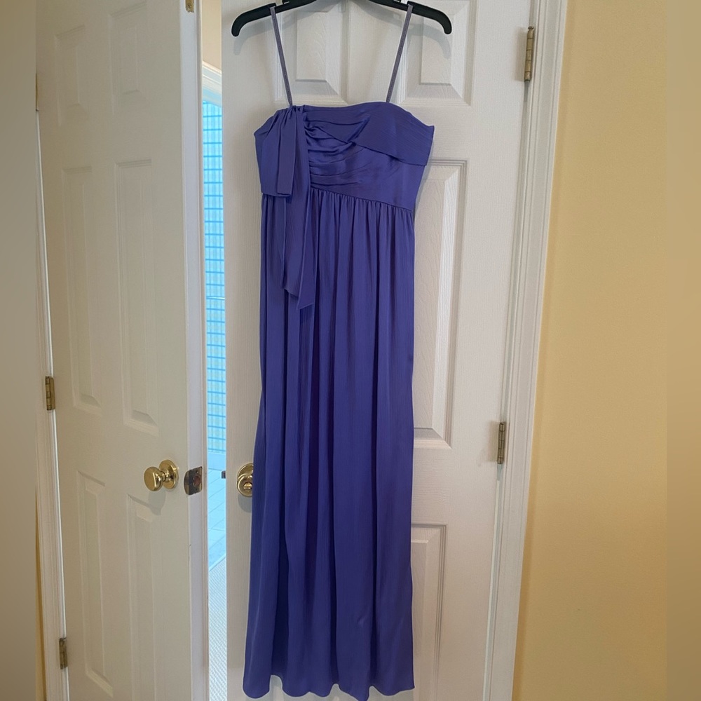 Lavender strapless gown